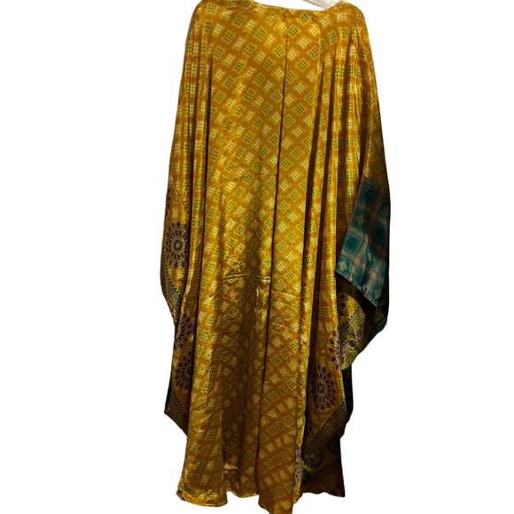 NWT Kantha Bae Silk Bowie Muu Jumpsuit Green/Gold - Picture 4 of 11